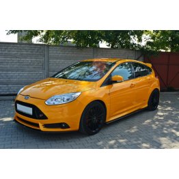 Накладка сплиттер на передний бампер вариант 5 на Ford Focus III ST